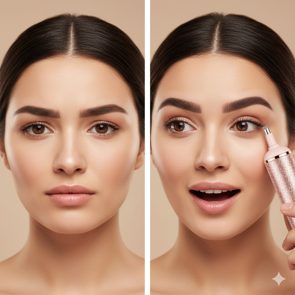 Depiladora Facial y de Cejas 2 en 1